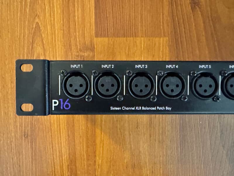 ART P16 Rackmount 16-Channel Balanced XLR Patchbay - Black (Unit A) image 1