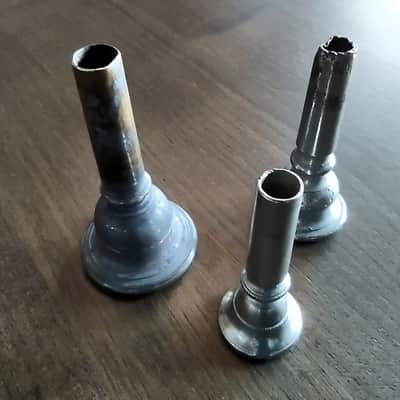 York and Sons Trombone Mouthpiece Lot of 3 Antique Cornet Horn 1900s image 15