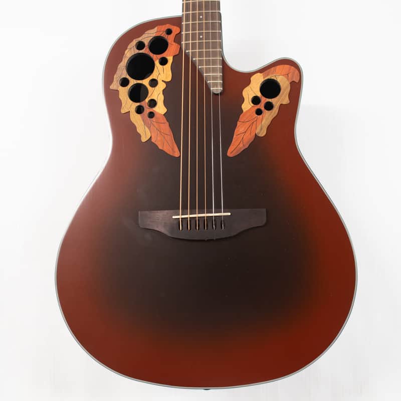 Ovation Celebrity Elite CE44-RRB Mid-depth Acoustic-electric Guitar - Reverse Red Burst image 1