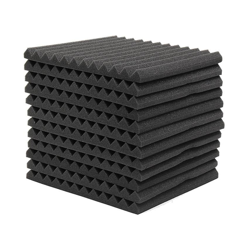 6 x  Soundproof Acoustic Foam Panels (Black) image 1