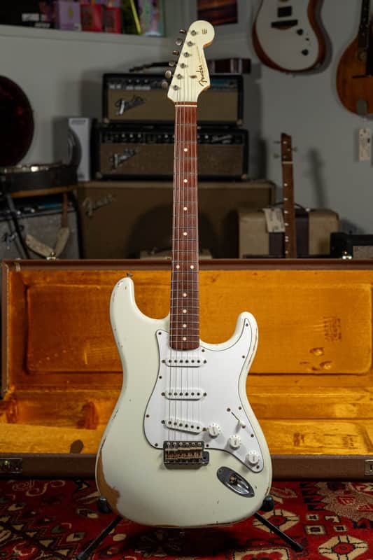 2006 Fender Custom Shop '60 Stratocaster Relic Olympic White w/OHSC image 1