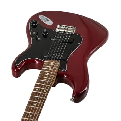 Fender Noventa Stratocaster Electric Guitar, PF FB, Crimson Red Transparent, MX2115XXXX image 2