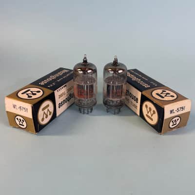 1966 Westinghouse WL 5751 (X2) Vintage Matched Pair 12AX7 ECC83 Equivalent! T63 image 1