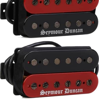Seymour Duncan Black Winter Pickup Neck & Bridge SET Black & Red Zebra Humbucker