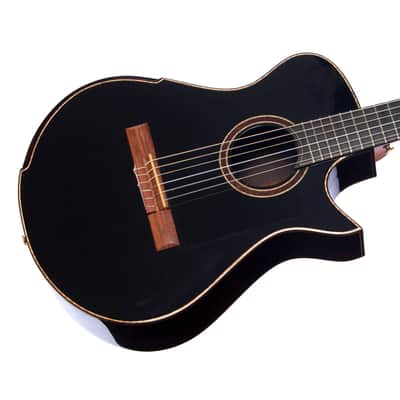 Maestro Guitars Crossover Series Vera - Black - Modern 00 Cutaway Nylon String - Custom Boutique Acoustic Guitar - NEW! image 3