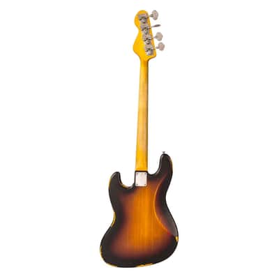 Vintage Icon Series VJ74MR Distressed Bass - Sunset Sunburst image 8
