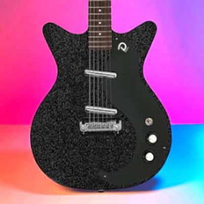 Danelectro 59M NOS+ Electric Guitar - Black Metal Flake, Lipstick Pickups, Vintage Style image 7