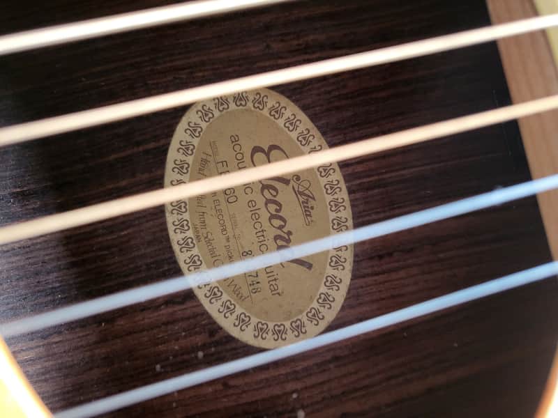 Aria FE60 Elecord 1980s Natural MIJ | Reverb