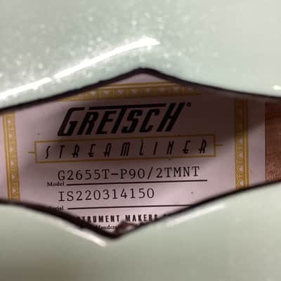 Gretsch G2655T-P90 Streamliner Center Block in Two Tone Mint Metallic/Vintage Mahogany Stain image 3