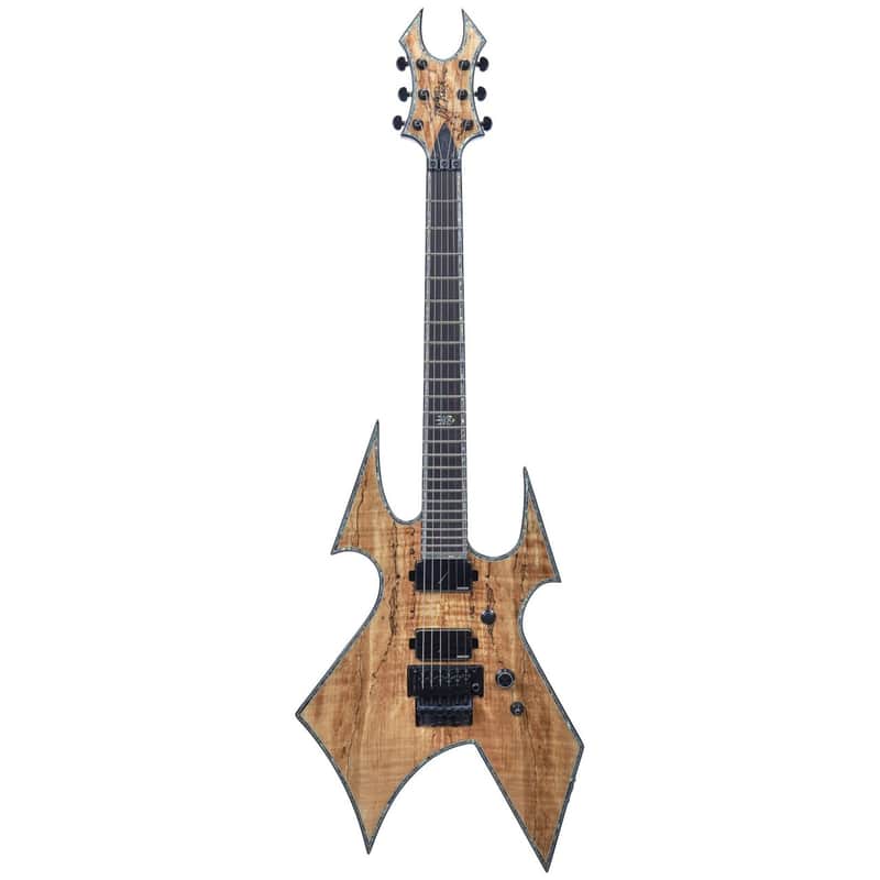 B.C.RICH Warbeast Extreme Exotic with Floyd Rose - Spalted Maple Top, Natural Transparent image 1