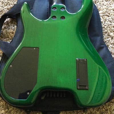 Steinberger GM4 Hardtail 200? Transparent Green Flame image 3