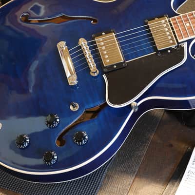 2003 Gibson ES-335 Dot Semi-Hollow Electric Guitar Figured Beale Street Blue + COA OHSC image 6