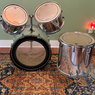 Ludwig S/L Series 4 Piece Shell Pack Vintage 80's Chrome Wrap image 3