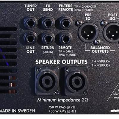 EBS 802 Professional Bass Amplifier Head - 750W RMS at 2 Ohms, 100% Analog High Dynamics Linear Design, 5-Band EQ, Dual XLR Outputs, Rack Mount, Made in Sweden image 2
