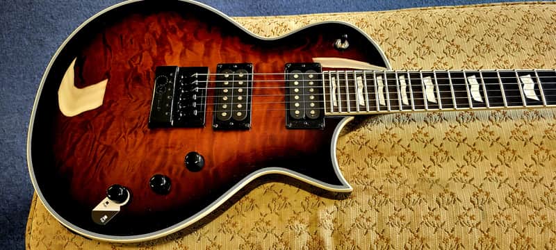 ESP LTD EC-1000 ET QM 2024 - Dark Brown Sun Burst image 1