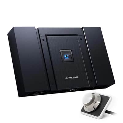 Alpine HDA-M80 800W Mono Subwoofer Amplifier + RUX-H01 Remote Bass Controller + Accessory Bundle image 2