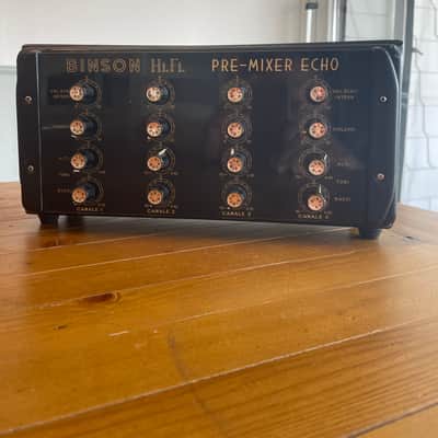 Vintage Binson Hi-Fi Tube Amp - EL34 Power Amp + 4 Channel preamp "Pre Mixer PA 4 Echo Unit" – Original Cables 70s Pink Floyd image 12