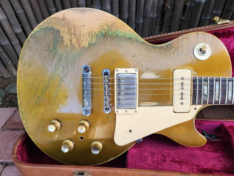 Vintage Gibson Les Paul Deluxe 1971 Goldtop Snatch Standard Coversion Road Warrior image 1