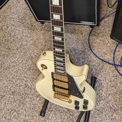 1987 Greco EGC-700 Japan, White 3-Pickup Les Paul Custom, All