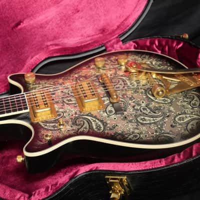 Gretsch Custom Shop Masterbuilt by Gonzalo Madrigal G6128-CS 1962 Duo Jet Black Paisley Relic image 5