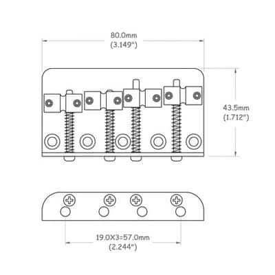True Custom Shop® Black 4-String  Bass Bridge Upgrade for Fender Precision Bass & Jazz Bass image 4