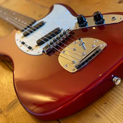 K-ON! Japan Original Brand Azusa Nakano Mustang Old Candy Apple Red w/ Matching Headstock image 2