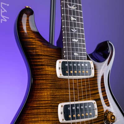 PRS Custom 24-08 10-Top Black Gold Wraparound Burst image 3