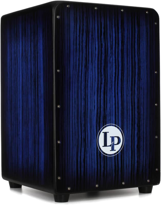 Latin Percussion LP Aspire Accents Cajon - Blueburst Streak Finish image 1