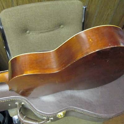 Unknown Parlor Acoustic Guitar 30s/40s art deco soso player w/intonation issues image 12