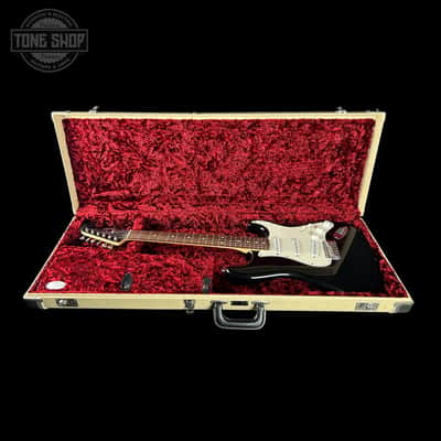 Used 2010 Fender Custom Shop 1960 Stratocaster NOS Black Matching Headstock w/case TSU24732 image 16