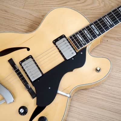 1970s Hagstrom Jimmy D'Aquisto Archtop Electric Guitar Blonde Sweden w/ Case image 7