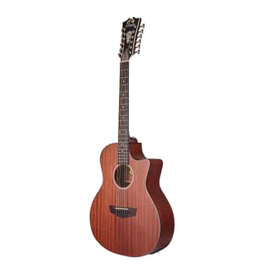 D'Angelico - Premier Fulton LS 12-String Grand Auditorium Acoustic Electric Guitar - Natural Satin Mahogany image 2