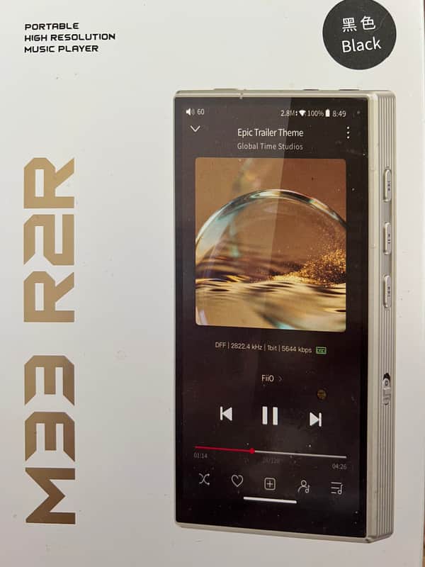 FiiO M33 R2R Portable HiFi Music Player, Snapdragon 680, 8GB RAM + 128GB Storage, True R2R DAC, XMOS XU316 USB Audio, 1100mW Balanced Output, AUTO EQ, 5.5” Full HD Display (Vintage Gold) image 1