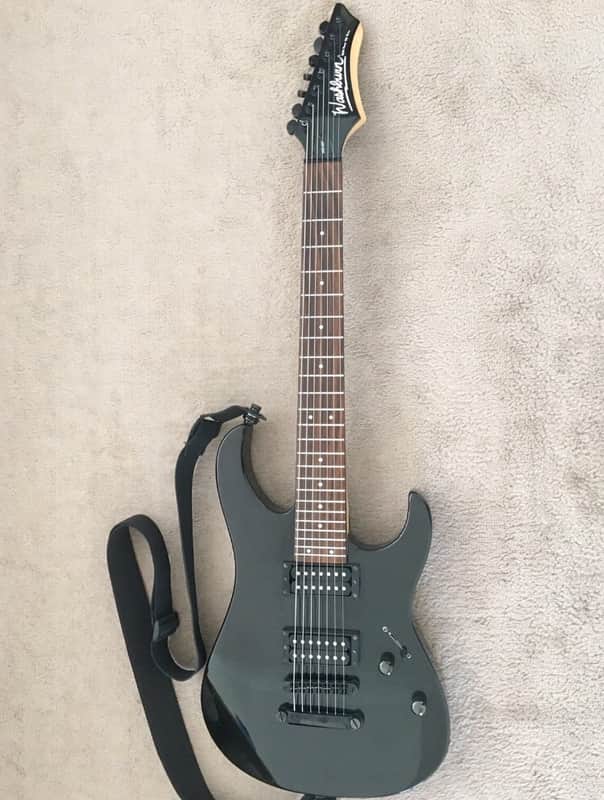 Washburn WG-587 7-strings black 7 string image 1