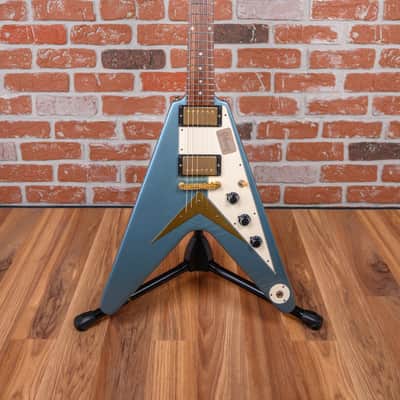 Gibson Custom Shop 1959 Mahogany Flying V Limited Run Pelham Blue VOS 2014 w/OHSC image 4