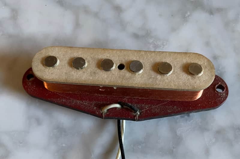 1982 Fender Stratocaster Red Bobbin Pickup 5.69 Ohms Fullerton Rare image 1