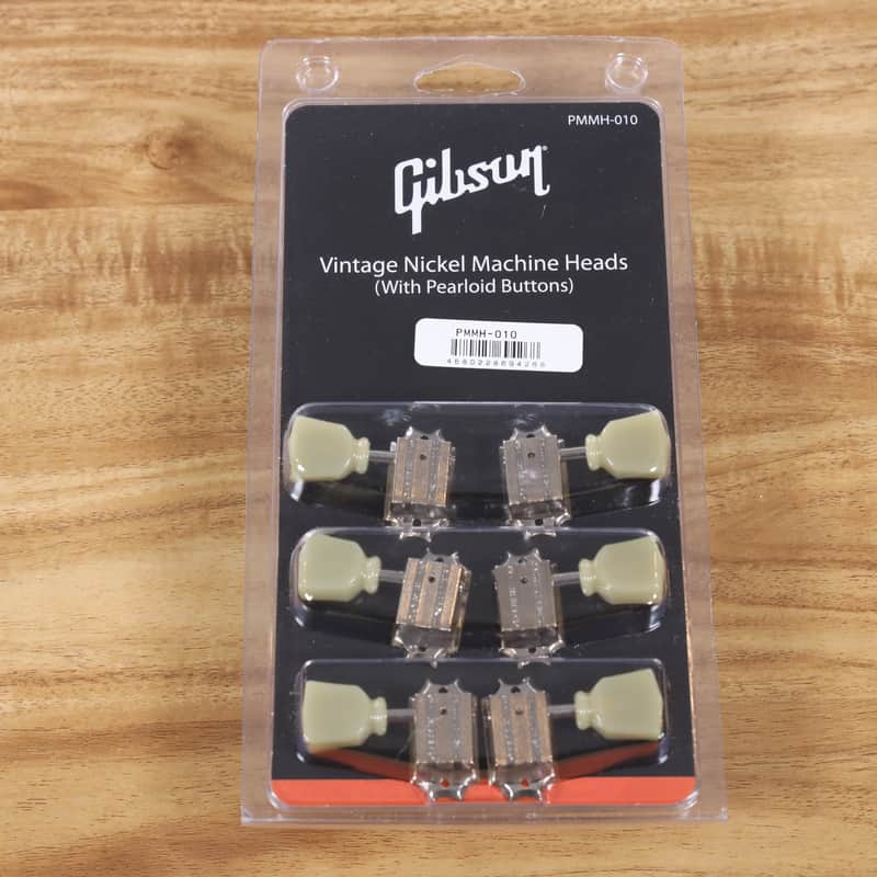 NEW Gibson PMMH-010 Vintage Nickel Machine Heads with Pearloid Buttons image 1