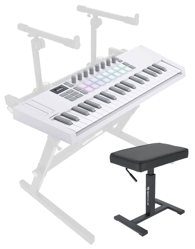 Novation LAUNCHKEY MINI 37 MK4 White 37-key MIDI Keyboard Controller+Air Bench image 1