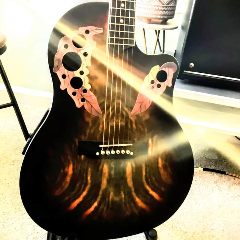 🎸"O" Style Acoustic-Electric Guitar +Soft Case / Gig Bag +Rosewood Fretboard!🎸 image 1