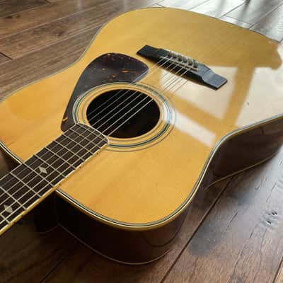 1970s Yamaha FG-401 Acoustic Dreadnought Guitar MIJ Orange Label Nippon Factory w/ HSC martin guild image 7