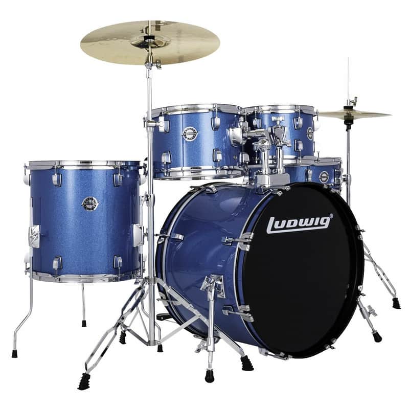 Ludwig LC190 Accent 10 / 12 / 14 / 20 / 5x14" Fuse Drum Set with Cymbals image 1