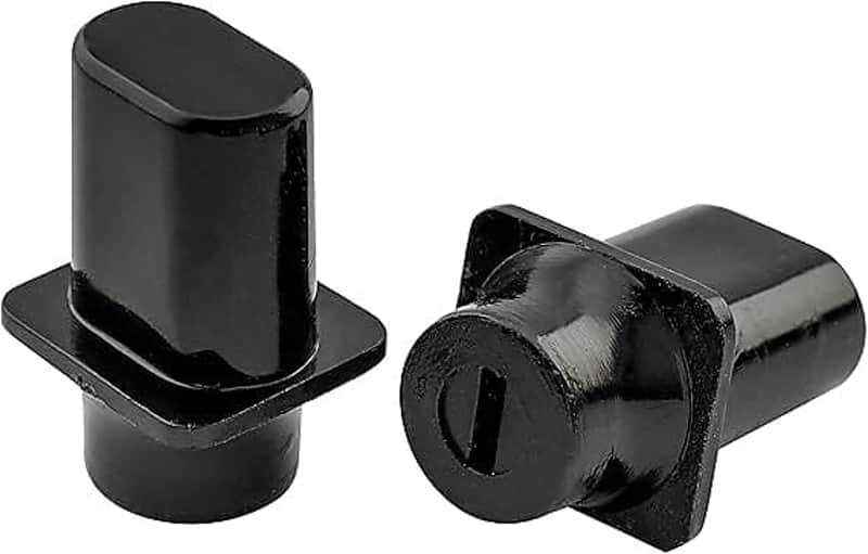 Pro Inch Size Top Hat Guitar Telecaster Switch Tips 3-Way Pickup Selector Switch Knobs for US Fender Tele Style, Black (Set of 2) image 1