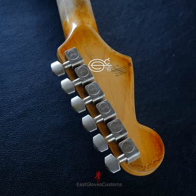 Fender Stratocaster Yellow/Copper Hot Lava Super Heavy Aged Relic by East Gloves Customs image 25