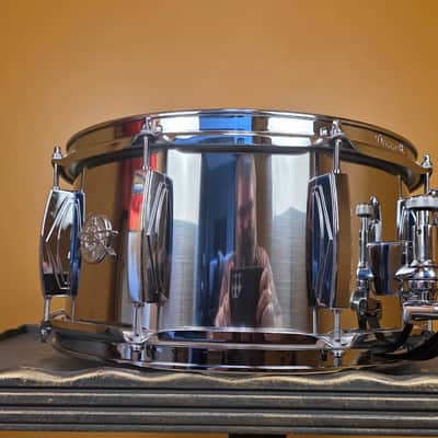 Dunnett Classic Stainless Steel 7"x14" Snare Drum w/ Polished Deko Lugs + Bag image 13