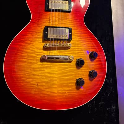 Gibson Custom Les Paul 59 2025 - Cherry burst, TV alpine white back/sides gloss image 6