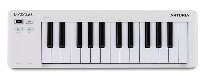 Arturia MICROLAB MK3 White 25-Key MIDI USB Keyboard Controller+Pro Software image 1