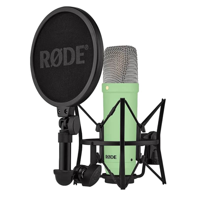 RODE NT1 Signature Series Studio Condenser Microphone with HF6 True Condenser Capsule for Studio Usage (Green) image 1