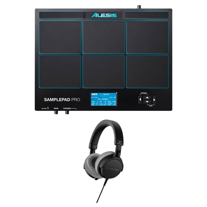 Alesis Samplepad Pro Drum Pad + Beyerdynamic Headphones