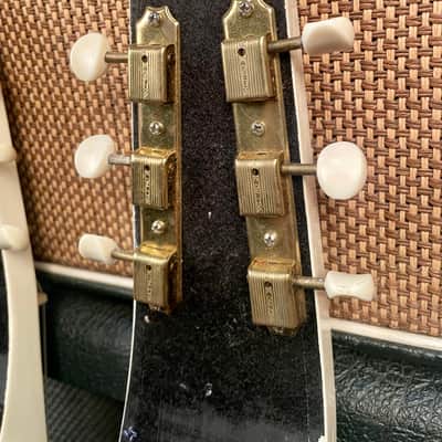 Supro/Valco Comet Double Neck 6/6-String Lap Steel 1956 white w/ supro amp image 10