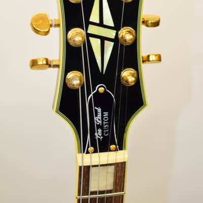 2008 Epiphone Les Paul Custom Electric Guitar, Ebony w/ Case image 8